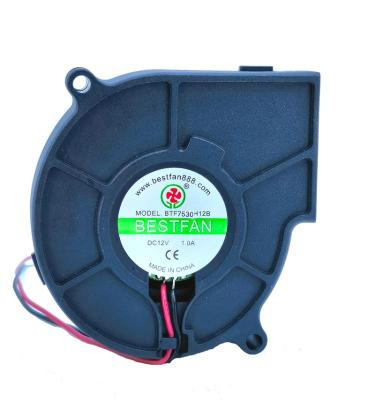 China DC 12V Blower Fan 5V 12V 24V 48V 72V Double Ball Bearing Fan Bestfan 7530 Hotels 7530 Fan Ventilation for sale