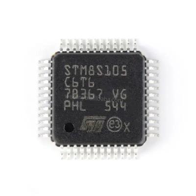 China STM8S standard STM8S105C6T6 MCU STM8 8-bit CISC 32KB 3.3V/5V instantaneous 48-Pin LQFP for sale