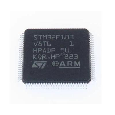 China STM32 STM32F103V8T6 MCU standard M3 RISC 64KB 2.5V/3.3V 100-Pin LQFP 32-bit flash original in stock for sale