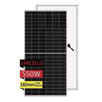 China Solar Power Efficiency Monocrystalline Solar Panel 182mm 530w 540w 550w Half Cell Solar Panel System Price en venta