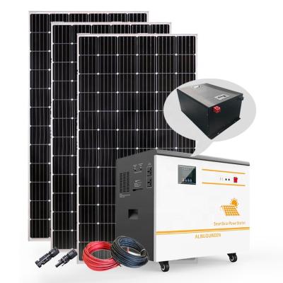 China LifePO4 5kw battery home hybrid solar power system with completed set of MPPT solar panel energy systems zu verkaufen