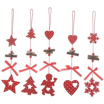 China Free Shipping Creative Wooden Christmas Tree Hanging Ornaments Christmas Decoration Supplies Christamas Home Decor For Home Decorations for sale