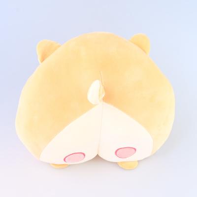 China Custom Creative Decoration Animals Butt Shaped Soft Plush Nap Pillow Cartoon Stuffed Corgi Dog Plush Toys Girls Gift for sale