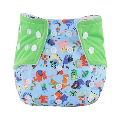 China Hot Selling Waterproof Washable Contrast Printed New Baby Waterproof Urine Proof Newborn Printing Instant Diaper Pants for sale