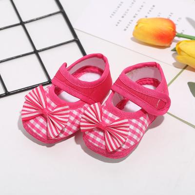 China Princess Shoes Soft Sole Bow Spring And Summer Flat Soft Toddler Toddler Shoes Baby Shoes for sale