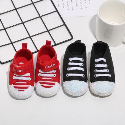 China 2022 Wholesale Flats New Canvas Toddler Shoes Children's Shoes Embroidered Letters With Socks Set Breathable Children's Shoes for sale