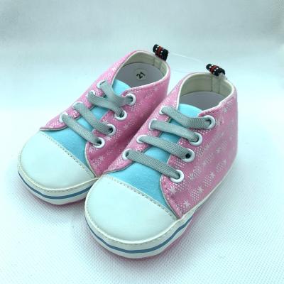 China Baby Flat Spring And Autumn Solid Color Cotton Spot Women Toddler Blue Anti-skid Thickened Low Top Casual Shoes for sale