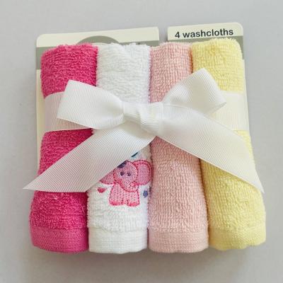 China 2022 Hot Sale QUICK DRY Cotton Hot Selling Amazon Baby Face Towel Soft Newborn Baby Face Towel Wash Cloth Set for sale