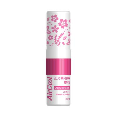 China Cherry Blossom Blend Aromatic Essential Medical Oil Ingredients Inhaler Nasal Stick Ready To Use Natural Formula No Stick for sale