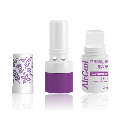 China Aromatherapy Ingredients Natural Formula Lavender Blend Essential Oil Relaxation Sleep Meditation Massage Medical Natural Headache Nasal Inhaler for sale