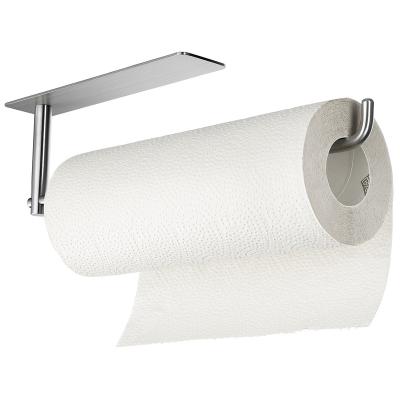 China OEM Self Adhesive Wall Mounted Kitchen Paper Towel Holder, Silver Self Adhesive Tissue Roll Holder Top Quality for sale