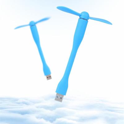 China Outdoor Hot Selling Mini USB Fan Mobile Phone Fan with 2 Leaves for Android and for Iphone for sale