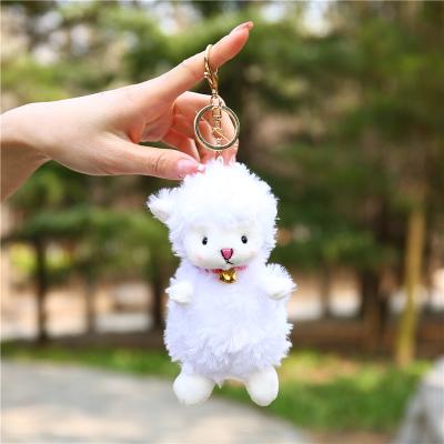 China Stuffed Animal Person And White Plush Toys Small Plush Animal Toy Wool Sitting Key Chain for sale