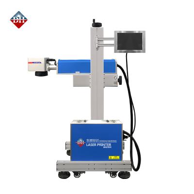 중국 섬유 비행 레이저 표시 기계 캔의 바닥에 날짜 조각 판매용