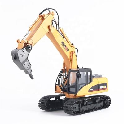 China RC Hobby HuiNa 560 1:14 2.4G 16CH Alloy Drilling Truck RTR Metal RC Excavator with Broken Disassemble Filling Cars RC Model Toys for sale