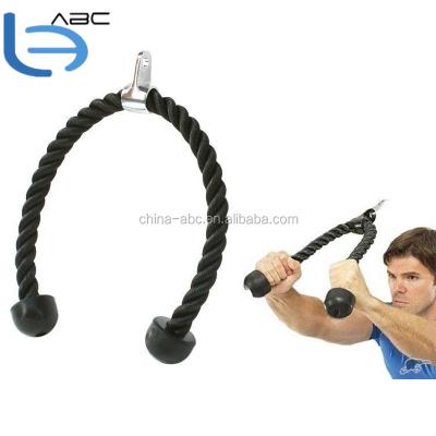 China Durable Tricep Rope Abdominal Crunches Cable Fixing Pull Down Lat Biceps Biceps Fitness Equipment Body Building Gym Training Pull Rope for sale