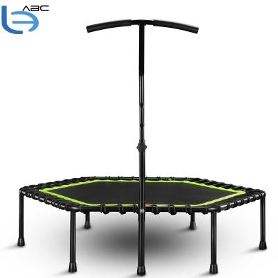 China Hexagonal Tube Steel Adult Fitness Trampoline With Adjustable Handle for sale