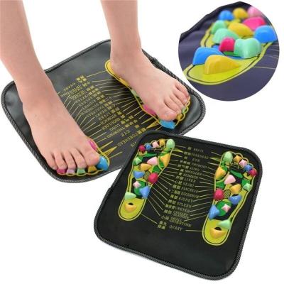 China Plastic Pad Mat Walk Stone Square Healthy Yoga Cobblestone Acupuncture Pad Home Use Foot Massager Pad Pad for sale