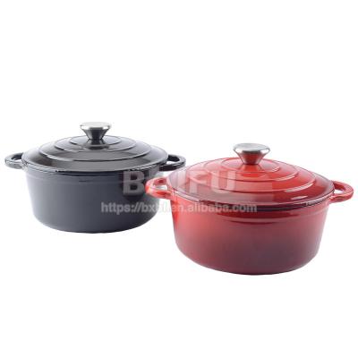 China Sustainable Factory Supply Enamel Cast Iron Cookware Enameled Cast Iron Casserole Dish With Lid for sale