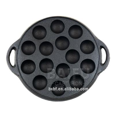 China Asian Baker Poffertjes Pan Aebleskiver Pan Ebelskiver Baker Pan Danish Pancake Baker Zen 15 Hole Octopus Balls for sale