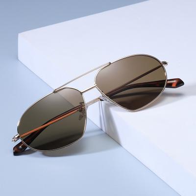 China Fashion Sunglasses Shade Mens Womens Metal Frame Retro Polarized Sun Shade Fashion Sunglasses for sale