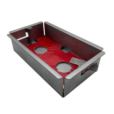 China Electrical Industry Box Electrical Hidden Metal Junction Box 3x3 Back Box Galvanized Steel for sale