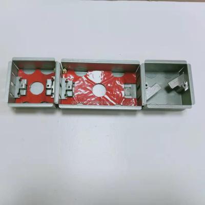 China UK Electrical Outlet Industry Back Box, 35mm Hot Sale Back Box 1 Strip, Fire Rated GI Metal Boxes With Galvanized Finish for sale