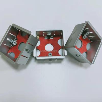 China Industry electrical hot sale junction box 35mm back box 1 strip, fire rated gi metal boxes with galvanized finish for sale