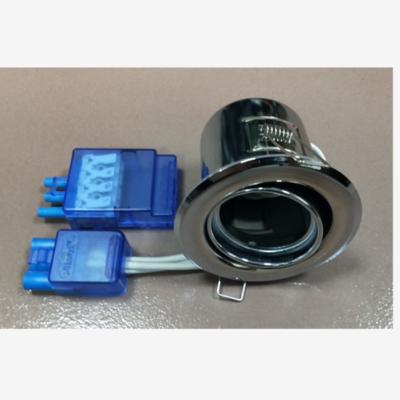 China Commercial CHROME Adjustable Downlight, Fire Rated Downlighter, Flamguard, W/flow Quick Fix Connector for sale