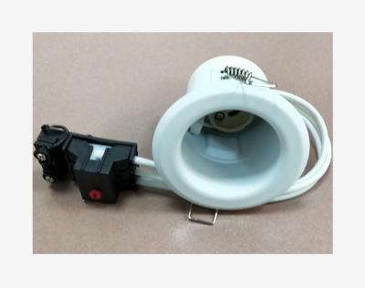 China Commercial WHITE Fixed Downlight, Fire Rated Downlighter, W/BK Connector for sale