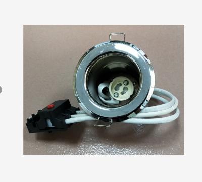 China Commercial CHROME Fixed Downlight, Fire Rated Downlighter, W/BK Connector for sale