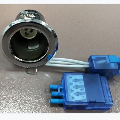 China Commercial CHROME Fixed Downlight, Fire Rated Downlighter, W/flow Quick Fix Connector for sale