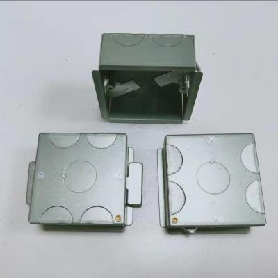 China Electrical Industry 3*3, 1 Gang, Fire Rated GI Metal Boxes With Galvanized Finish for sale