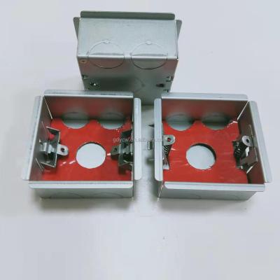 China Electrical industry define back box, 3*3, 1 strip, fire rated gi metal boxes with galvanized finish for sale