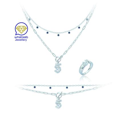 China S925 Sterling Silver Jewelry Sets Wedding Romantic Advanced Women's Customization Jewelry for sale