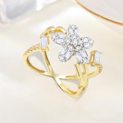 China New Whatsab FASHIONABLE jewelry design dress ladies wear pure 18k gold fashion zircon ring for sale