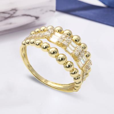 China New Whatsab TRENDY Jewelry Design Fashion Dressing Party Wear Women's 18k Pure Gold Ring for sale