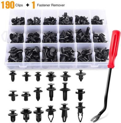 China 190 AUTOMOTIVE CLIP and fastener remover-18 most popular sizes of automotive parts and application selfpromoting rivet set-for Toyota, Hoa, Nissan, M for sale