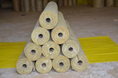 China Low Dust stonewool Pipe Insulation , Mineral Wool Thermal Insulation Pipe for sale