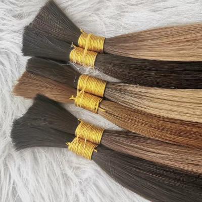 China Silky Straight Wave Europe Slavic Human Hair Bulk Dye Color Ombre Balayage Wholesale for sale