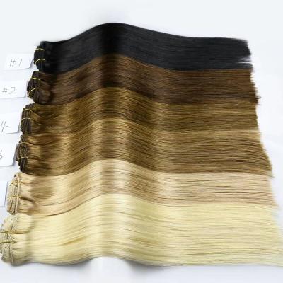 China Silky Straight Wave Noble virgin hair weave super silk straight 7 pieces 120 grams hair extension net 16 clip ins human hair for sale