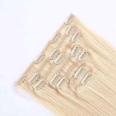 China Silky Straight Wave 20Inch 160g Full Head Clip in Hair Extension Set 100% Natural Human Hair for sale