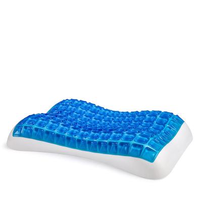 China Newest Massage Hot Sales Design Gel Memory Foam Folded Soft Reduce Comfortable Home Pressure Bed Pillow Eco-friendly Sleep for sale