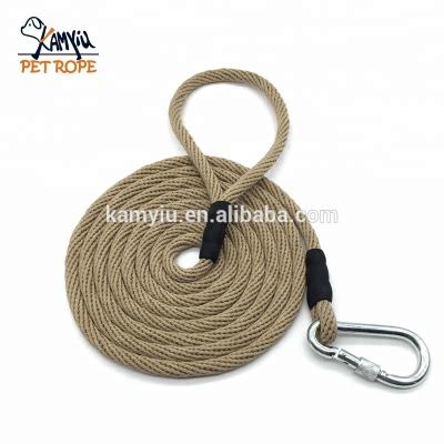 China Viable Wholesale Dog Supplies Nylon Hunting Rope Cotton Rope Dog Leash 3m Lengthen for sale