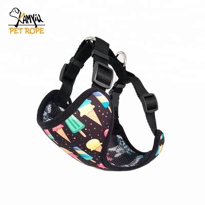 China DETACHED Cute Harness for Dachshunds with Ice Cream Print Sausage Dog Harness with Leash for sale