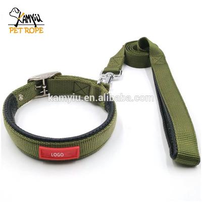 China Durable Nylon Collar And Leash Set Dog Collar Leads High Quality Leather for sale