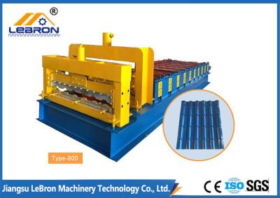 China New 6500 mm long color steel glazed tile roll forming machine /  glazed roof tile roll forming machine for sale