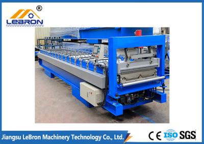 China YX25-205-820 type joint hidden roof panel roll forming machine blue and grey color 2018 new type for sale