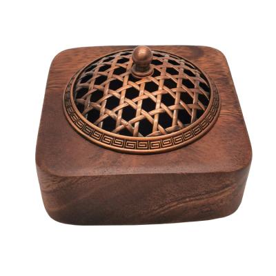 China Islamic home decoration incense wulnut wood censer custom for sale