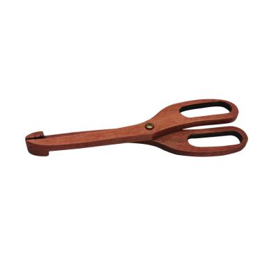 China Sustainable Universal Rubber Wooden Kitchen Scissors Wooden Food Clip for sale